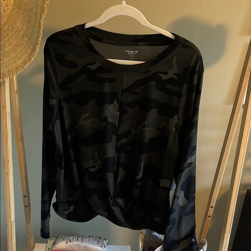 Camo Long Sleeve Top